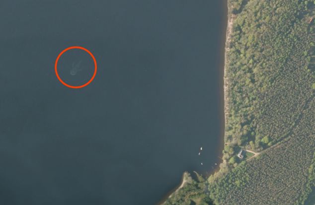 Imagen satelital del Lago Ness.