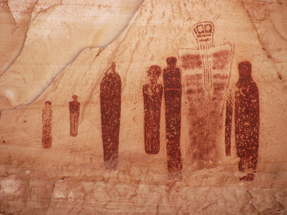 Pinturas rupestres en Horseshoe Canyon, Utah, EE.UU.